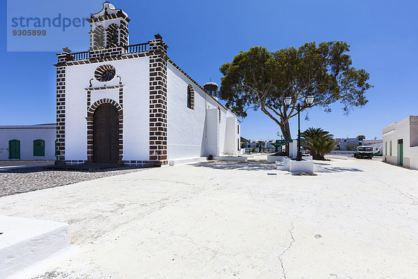 Kirche Santo Cristo de las Aguas  Guatiza  Lanzarote  Kanaren  Spanien