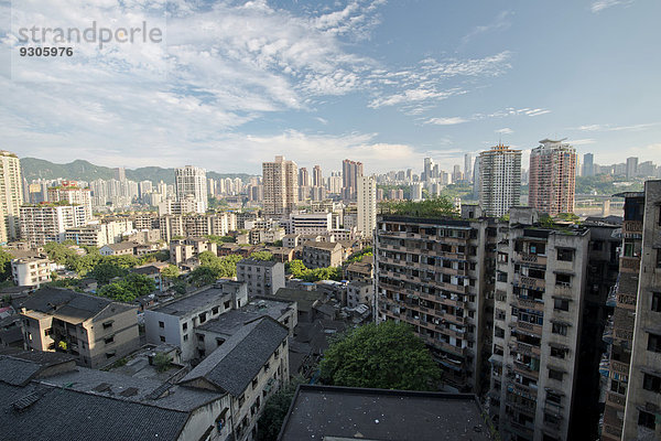 Alte und neue Hochhäuser  Chongqing  China