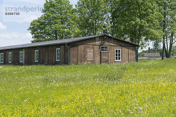 Holzbaracke  ehemals Häftlingskrankenbau  Konzentrationslager Buchenwald  Weimar  Thüringen  Deutschland