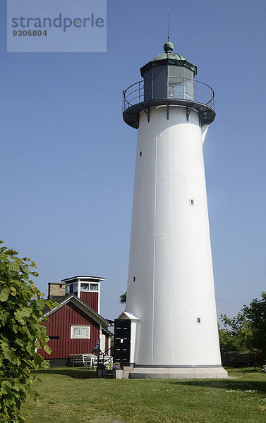 Alter Leuchtturm Smygehuk  1863 gebaut  der südlichste Ort in Schweden  Smygehamn  Skåne län  Schweden
