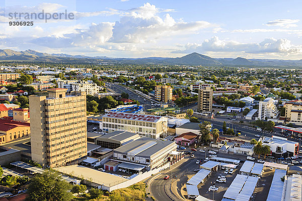 Überblick über die Innenstadt  Windhoek  Namibia