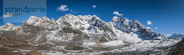 Panorama Ländliches Motiv ländliche Motive Berg Landschaft Schnee Ansicht Nepal