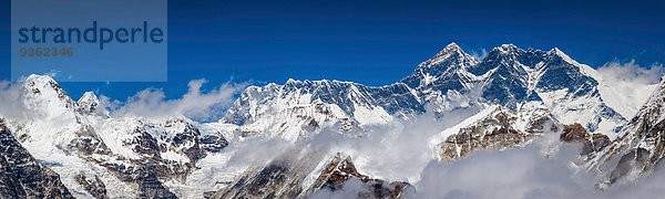 Panorama Ländliches Motiv ländliche Motive Berg Wolke Landschaft Schnee Ansicht Lukla Nepal