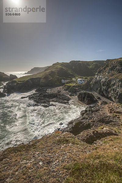 Großbritannien  England  Kynance Cove  Lizard Point  Küste und Häuser