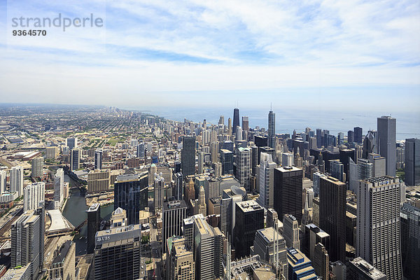 Chicago  Illinois  Chicago  Blick vom Willis Tower