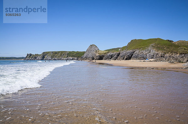 Vereinigtes Königreich  Wales  Gower Peninsula  Three Cliffs Bay  Area of Outstanding Natural Beauty