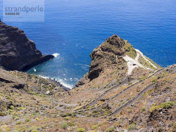 Spanien  Kanarische Inseln  La Palma  Tijarafe  Steilküste am Camino del Prois