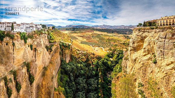 Spanien  Andalusien  Provinz Malage  Ronda  Panorama