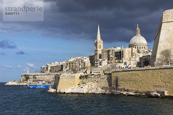 Malta  Valletta  Basilika Our Lady of Mount Carmel und St. Paul's Pro-Kathedrale am Meer