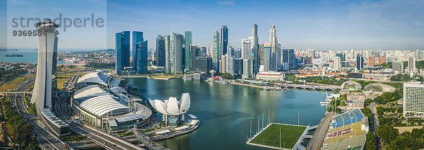Skyline Skylines Ufer Großstadt Hochhaus Singapur