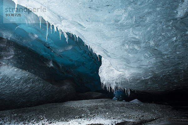 hängen Eis Höhle Vatnajökull Eiszapfen Decke Island