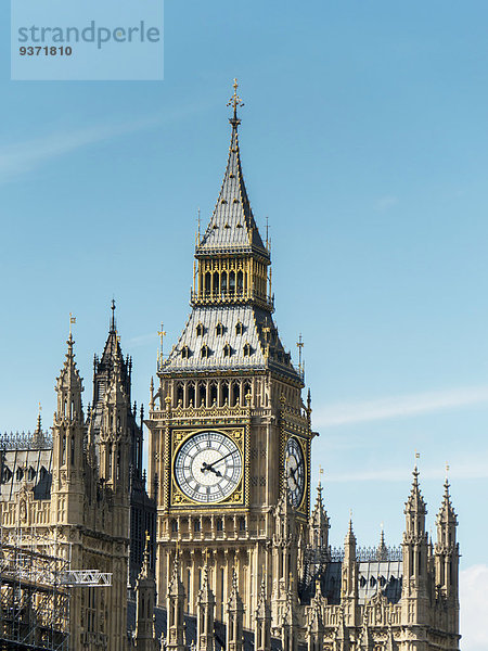 Häuser des Parlaments mit Big Ben  London  England  Großbritannien