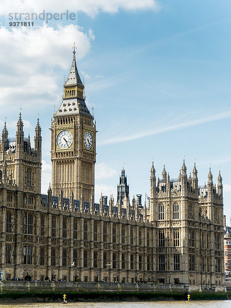 Häuser des Parlaments mit Big Ben  London  England  Großbritannien