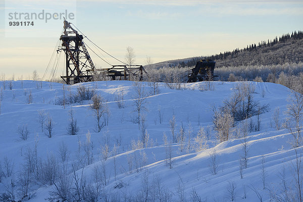 Vereinigte Staaten von Amerika USA Winter Amerika Industrie Bergwerk Grube Gruben Goldrausch Alaska Fairbanks