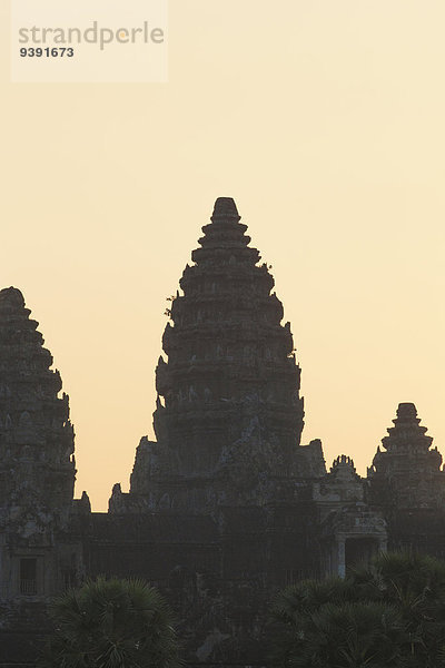 Sonnenaufgang Morgendämmerung Architektur UNESCO-Welterbe Tempel Angkor Asien Kambodscha Siem Reap