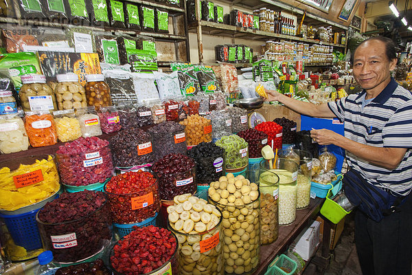 Lebensmittel kaufen Asiatische Küche Laden Markt Thai-Food Asien Chiang Mai getrocknet Dörrobst thailändisch Thailand