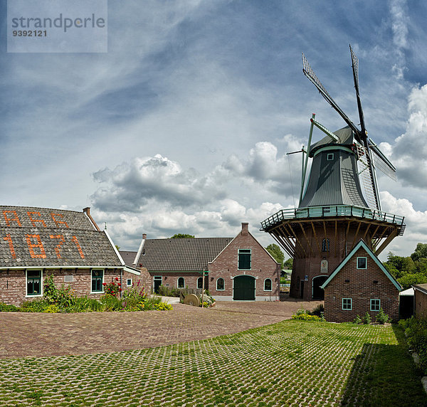 Europa Sommer Niederlande Windmühle