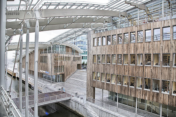 Oslo Hauptstadt bauen Hafen Europa Gebäude Architektur Kunst Museum Klavier Norwegen Aker Brygge modern Skandinavien