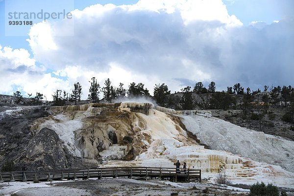 Vereinigte Staaten von Amerika USA Nationalpark Amerika Veranda Kalzium Yellowstone Nationalpark Wyoming