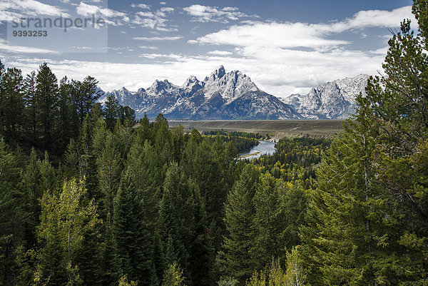 Vereinigte Staaten von Amerika USA Nationalpark Berg Amerika Landschaft Wald Grand Teton Nationalpark Wyoming