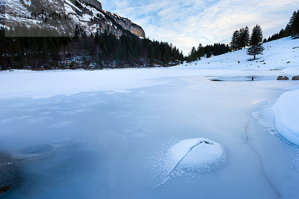 Europa Winter See Eis Schweiz