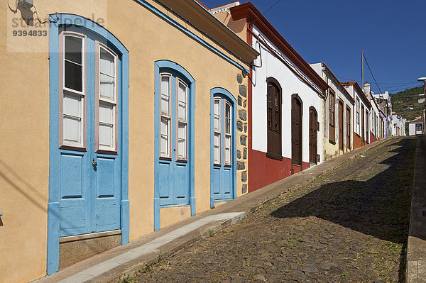 Außenaufnahme Europa Tag Tradition Wohnhaus Gebäude Straße niemand Architektur Fassade Hausfassade Kanaren Kanarische Inseln La Palma Spanien