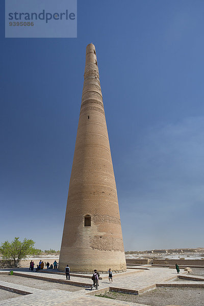 Reise Architektur Geschichte Ausgrabungsstätte Turm Religion groß großes großer große großen Tourismus UNESCO-Welterbe Asien Zentralasien Islam Minarett