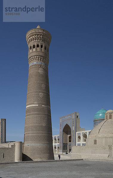 Skyline Skylines Reise Großstadt Architektur Geschichte bunt Religion groß großes großer große großen Tourismus UNESCO-Welterbe Asien Buchara Zentralasien Islam Minarett Usbekistan