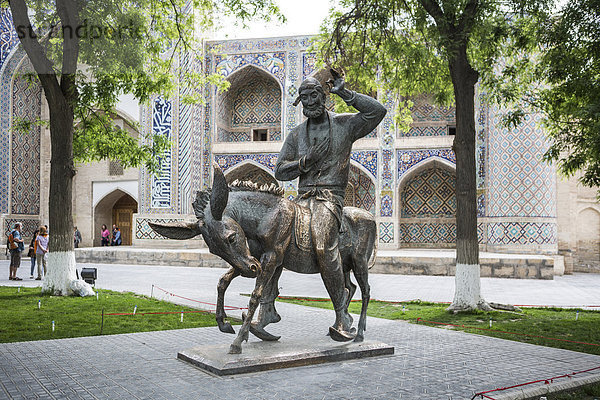 Tradition Reise Großstadt Wahrzeichen bunt Monument Statue Tourismus UNESCO-Welterbe Asien Buchara Zentralasien Seidenstraße Usbekistan