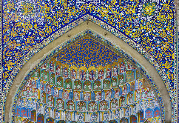 Reise Großstadt Architektur Geschichte bunt Tourismus Kachel UNESCO-Welterbe Asien Buchara Zentralasien Seidenstraße Usbekistan