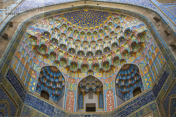 Reise Großstadt Architektur Geschichte bunt Tourismus Kachel UNESCO-Welterbe Asien Buchara Zentralasien Seidenstraße Usbekistan