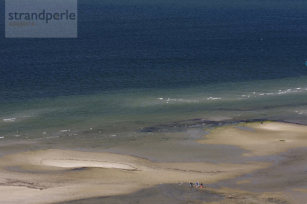 Europa Strand Küste Ansicht sehen Holstein-Rind Sandstrand Luftbild Fernsehantenne Ostsee Baltisches Meer Deutschland Kiel Schleswig-Holstein Gewässer
