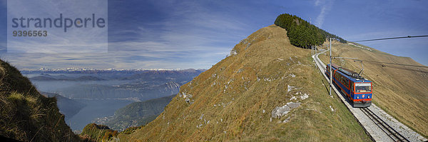 Europa Herbst Schotterstrasse Schweiz Luganersee Südschweiz