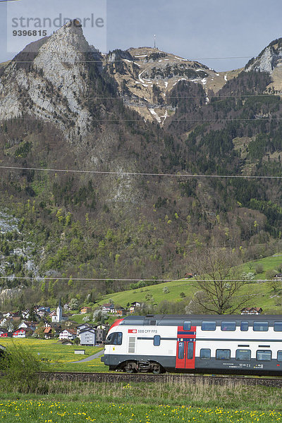 Europa Berg Zug Rheintal Schweiz