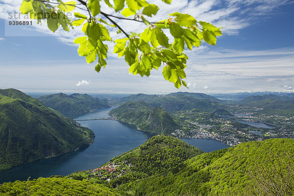 Europa See sehen Lugano Schweiz Luganersee Südschweiz