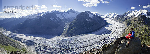 Berg Eis Moräne Aletschgletscher