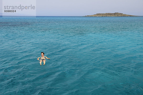 Wasser Frau Küste Meer Insel schwimmen Griechenland griechisch