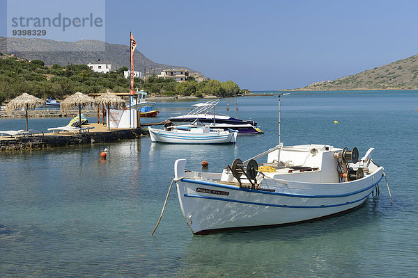 Hafen Europa Boot Insel Griechenland Kreta griechisch