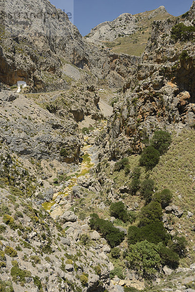 Europa Insel Griechenland Schlucht Kreta griechisch