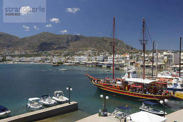 Hafen Europa Küste Boot Insel Griechenland Kreta griechisch Tourismus