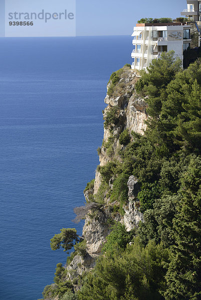 Frankreich Europa Steilküste Hotel Meer Cote d Azur Menton