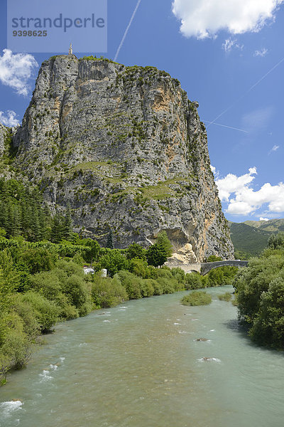 Felsbrocken Frankreich Europa Steilküste Fluss