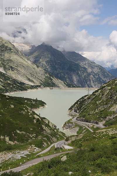 Gebirgspass Pass Europa See Damm Berner Oberland Stausee Schweiz