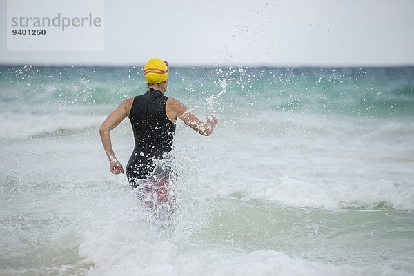 rennen Ozean Mexiko Schwimmer Tulum