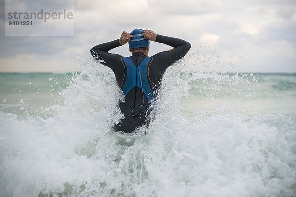 Ozean Mexiko Schwimmer bekommen Tulum