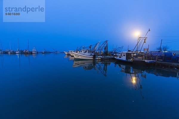 Küste Boot parken angeln vorwärts Morgendämmerung Texas