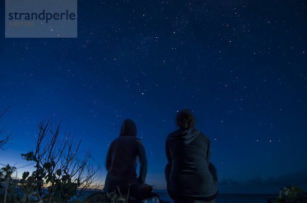 sternförmig Frau Strand Küste 2 sehen Hawaii Kalalau Kauai