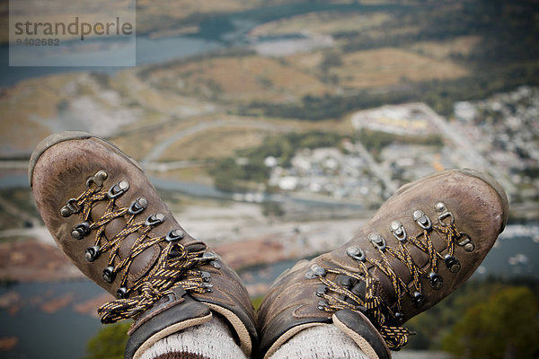 Berg Ecke Ecken Stiefel wandern Chefin