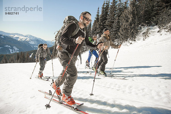 Reise Ski unbewohnte entlegene Gegend