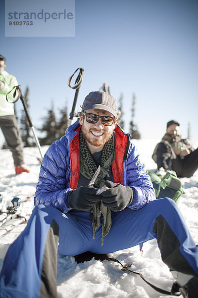 Reise Ski unbewohnte entlegene Gegend